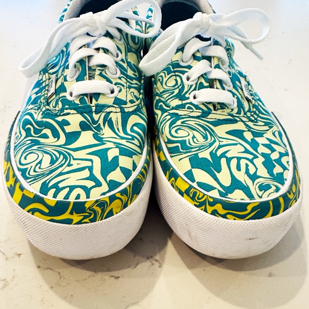 VANS Era Stacked/Platform Sneaker In Wavy Daze Tile Blue Size 6.5 Like New! - Picture 4 of 8